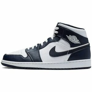 Divat edzőcipők Nike Air Jordan 1 Mid White Metallic Gold Obsidian kép