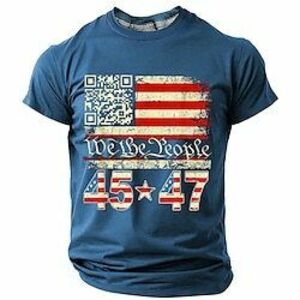 Férfi Amerikai amerikai zászló Póló Rövid ujjú póló 3D nyomtatás Terített nyak Ing Napi Katonai Utca Napi Fekete Medence Lóhere Nyár Tavasz Ruházat S M L XL XXL XXXL Lightinthebox kép