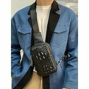 Férfi fekete crossbody táska kép