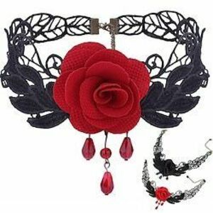 choker csipke nyaklánc maskarás gótikus steampunk halloween libapehely ötvözet lolita cosplay számára halloween karnevál női ruha ékszerek divatékszerek Lightinthebox kép