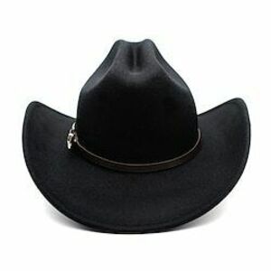 western férfi gyapjú cowboy kalap fém csat vintage lovagkalap chapeu cowb Lightinthebox kép