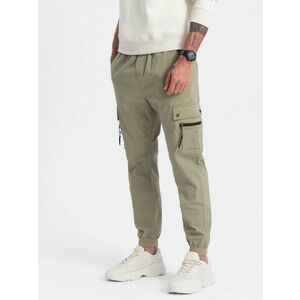 Ombre Clothing Trendi khaki jogger nadrág V1 PAJO-0125 kép