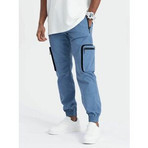 Ombre Clothing Időtlen kék jogger nadrág V7 PAJO-0135 kép