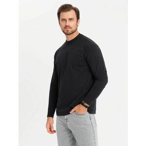 Ombre Clothing Modern fekete férfi póló V1 LSBC-0129 kép