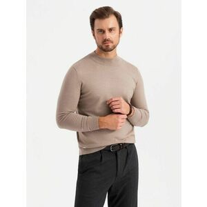 Ombre Clothing Trendy beige turtleneck V3 SWTN-0125 kép