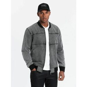 Ombre Clothing Farmer szürke bomber kabát C558 kép