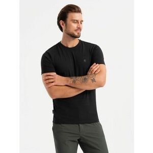 Ombre Clothing Modern fekete férfi póló V3 OM-TSCT-0220 kép