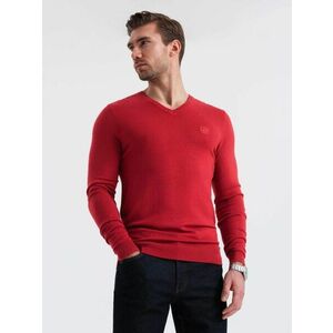 Ombre Clothing Klasszikus piros V-nyakú V20 SWBS-0107 kép