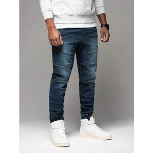 Ombre Clothing Trendi kék farmer kocogók díszítő elemekkel V1 PADJ-0243 kép