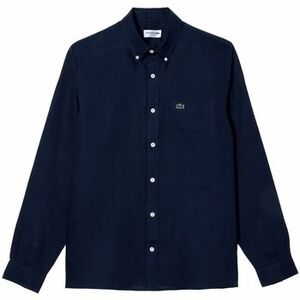 Hosszú ujjú ingek Lacoste Linen Shirt 5692 - Marine kép