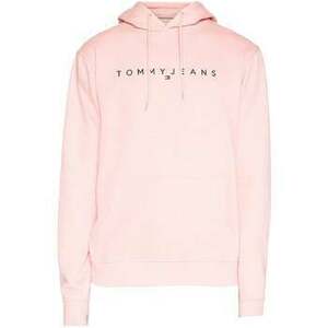 Pulóverek Tommy Jeans Linear Logo Hoodie Pink kép