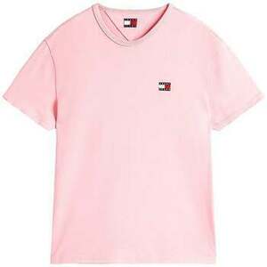 Pólók / Galléros Pólók Tommy Jeans Reg Logo Badge T-Shirt Pink kép