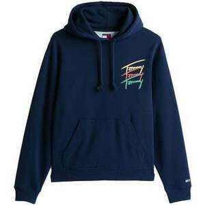 Pulóverek Tommy Jeans 3 Colour Signature Logo Hoodie Dark Night Navy kép