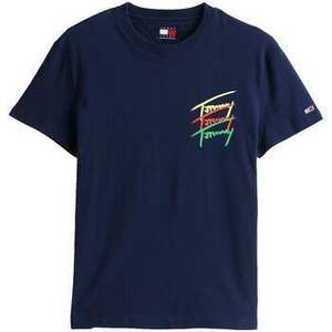 Pólók / Galléros Pólók Tommy Jeans 3 Colour Twisted Logo T-Shirt Dark Night Navy kép