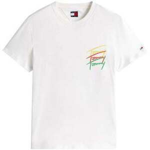 Pólók / Galléros Pólók Tommy Jeans 3 Colour Twisted Logo T-Shirt Ecru kép