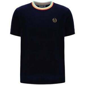 Pólók / Galléros Pólók Sergio Tacchini Slice Velour T-Shirt Maritime Blue/Gold kép