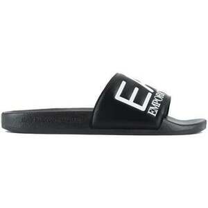 strandpapucsok Ea7 Emporio Armani Visibility Logo Slides Black/White kép