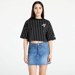 Póló New Era Pinstripe Crop Tee Black/ Off White XL kép