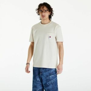 Póló Tommy Jeans Regular Waffle Short Sleeve Pocket Tee Newsprint S kép