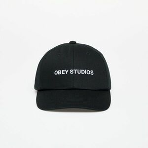 OBEY Studios Twill 6 Panel Cap Black Universal kép