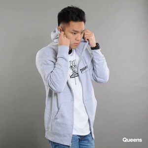 Pulóver Thrasher Magazine Logo Zip Hoody Melange Grey XL kép