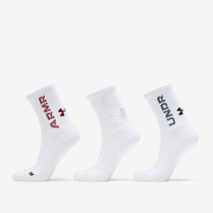 Under Armour Socks 3-Pack White/ White/ Midnight Navy L kép