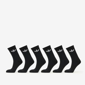 adidas Trefoil Crew Sock Cushion 6-Pack Black M kép