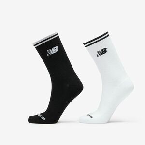 New Balance Running Stripe Midcalf Socks 2-Pack Black/ White XL kép