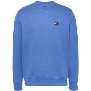 Pulóverek Tommy Jeans Reg Logo Badge Sweatshirt Tempo Blue Melange kép