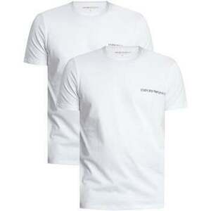 Pólók / Galléros Pólók Emporio Armani Lounge 2 Pack Stretch Cotton T-Shirt White/White kép