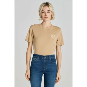 PÓLÓ GANT D2. TONAL EMB QUADRAT T-SHIRT HAZELWOOD BEIGE kép