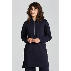 RUHA GANT D1. HALF ZIP SWEAT DRESS EVENING BLUE kép