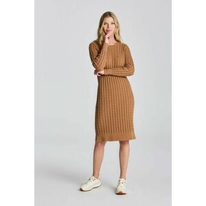 RUHA GANT D1. TWISTED CABLE DRESS ROASTED WALNUT kép