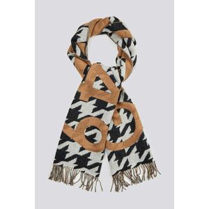 SÁL GANT D1. HOUNDSTOOTH LOGO SCARF EBONY BLACK kép