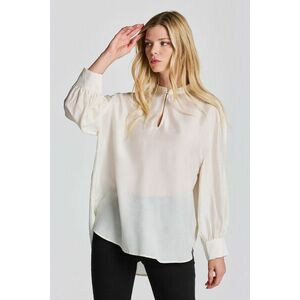 ING GANT D2. LYOCELL SILK POP OVER BLOUSE LINEN kép