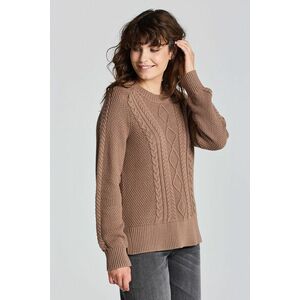 PULÓVER GANT D2. CABLE C-NECK MOLE BROWN kép