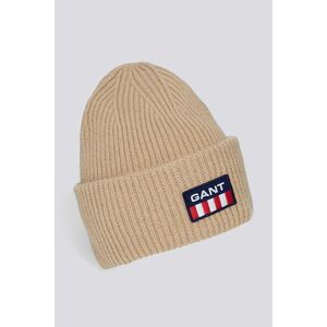 SAPKA GANT UNISEX. GANT RETRO LOGO BEANIE HAZELWOOD BEIGE kép