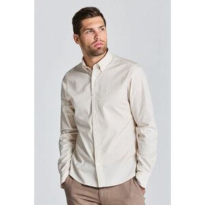 ING GANT D2. SLIM SMALL PAISLEY OXF SHIRT DRY SAND kép