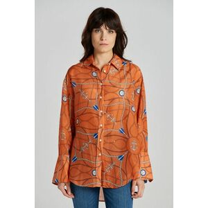 ING GANT D2. REL SAILING PRINT COT SILK APRICOT ORANGE kép