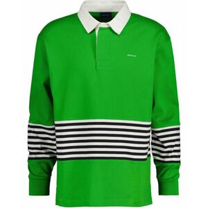 PÓLÓ GANT D2. STRIPED HEAVY RUGGER SUMMER GREEN kép