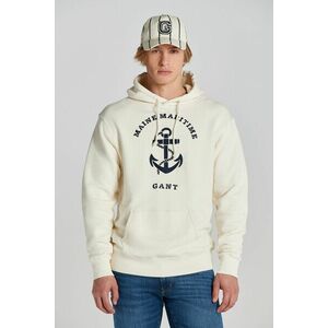 MELEGÍTŐ FELSŐ GANT D2. MARITIME HOODIE CREAM kép