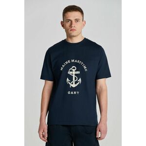 PÓLÓ GANT D2. MARITIME T-SHIRT EVENING BLUE kép