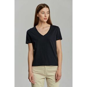 PÓLÓ GANT ORIGINAL V-NECK SS T-SHIRT BLACK kép