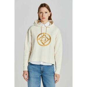 MELEGÍTŐ FELSŐ GANT D2. ROPE ICON HOODIE CREAM kép