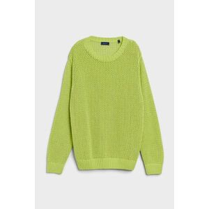 PULÓVER GANT OPEN TEXTURE C-NECK ACID GREEN kép