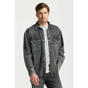 ING GANT OS HEAVY WASH DENIM SHIRT BLACK BROKEN IN kép