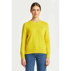 PULÓVER GANT D1. ICON G COTTON C-NECK CANARY YELLOW kép