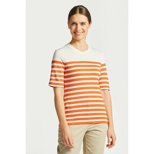 PÓLÓ GANT STRIPED SS T-SHIRT PUMPKIN ORANGE kép