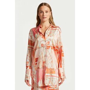 ING GANT RELAXED SAILING PRINT SILK SHIRT PUMPKIN ORANGE kép