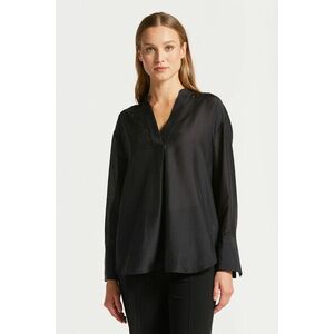 ING GANT RELAXED STAND COLLAR BLOUSE EBONY BLACK kép